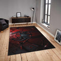 Spider-Man Rug, Black Suit Fan Art Metallic Red Spidey Emblem Man