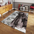Black and White Spider-Man Rug, Gritty Comic Art