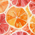 Orange Slice Rug, Colorful Grapefruit Art