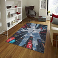 Rug, Spider-Verse Leap of Faith Cyberpunk City Art Gamer Room