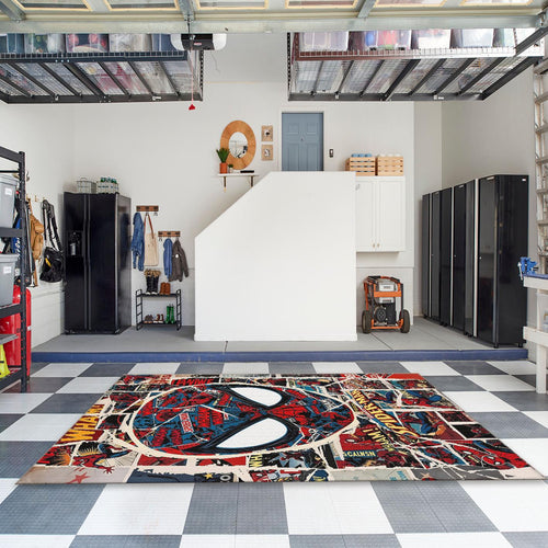 Retro Spider-Man Rug, Marvel Comic Book Art