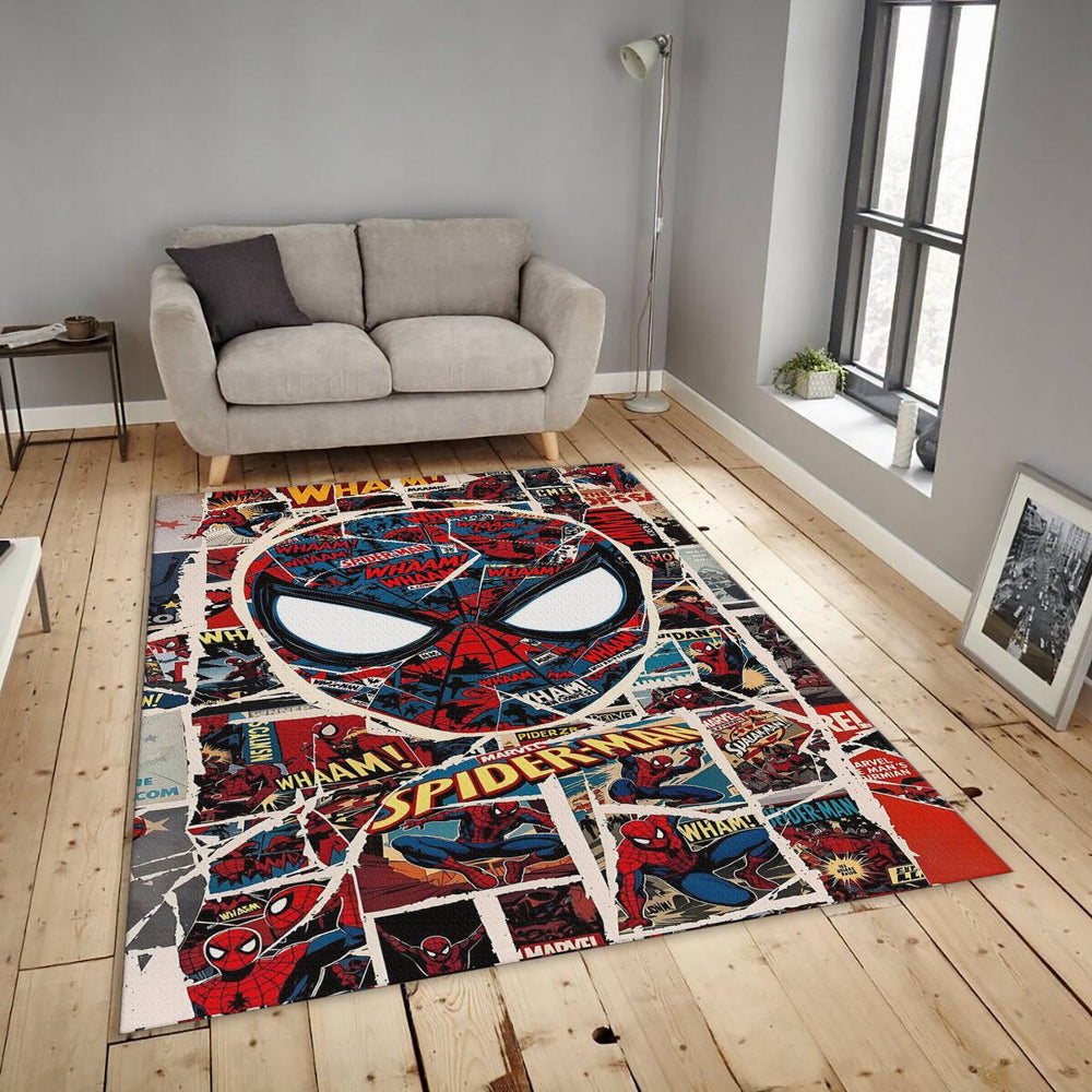 Retro Spider-Man Rug, Marvel Comic Book Art