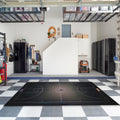 Minimalist Basketball Court Rug, Aerial View Art