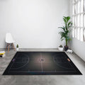 Minimalist Basketball Court Rug, Aerial View Art