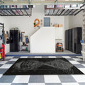 Sacred Geometry Rug, Abstract Spiritual Art