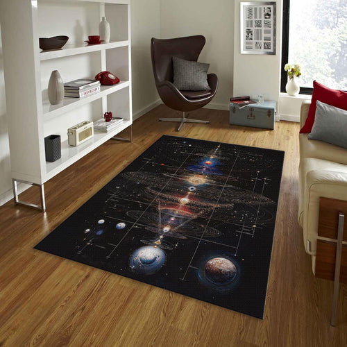Cosmic Solar System Rug, Detailed Galaxy Map