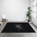 Gothic Spider Rug, Black and White Web Art