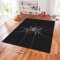 Gothic Spider Rug, Black and White Web Art
