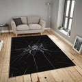 Gothic Spider Rug, Black and White Web Art