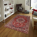 Traditional Persian Style Rug, Red Medallion