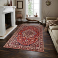 Traditional Persian Style Rug, Red Medallion