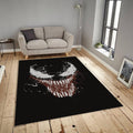 Venom Rug, Marvel Splatter Art Venom Face Decor Gothic Gamer Rug