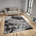 Vintage World Map Rug, Monochrome Art