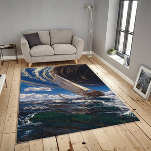 Stormy Sea Rug, Celestial Abstract Sky
