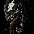 Venom Rug, Detailed Fan Art Dark Profile Decor Gothic Gamer Room