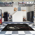 Venom Rug, Detailed Fan Art Dark Profile Decor Gothic Gamer Room
