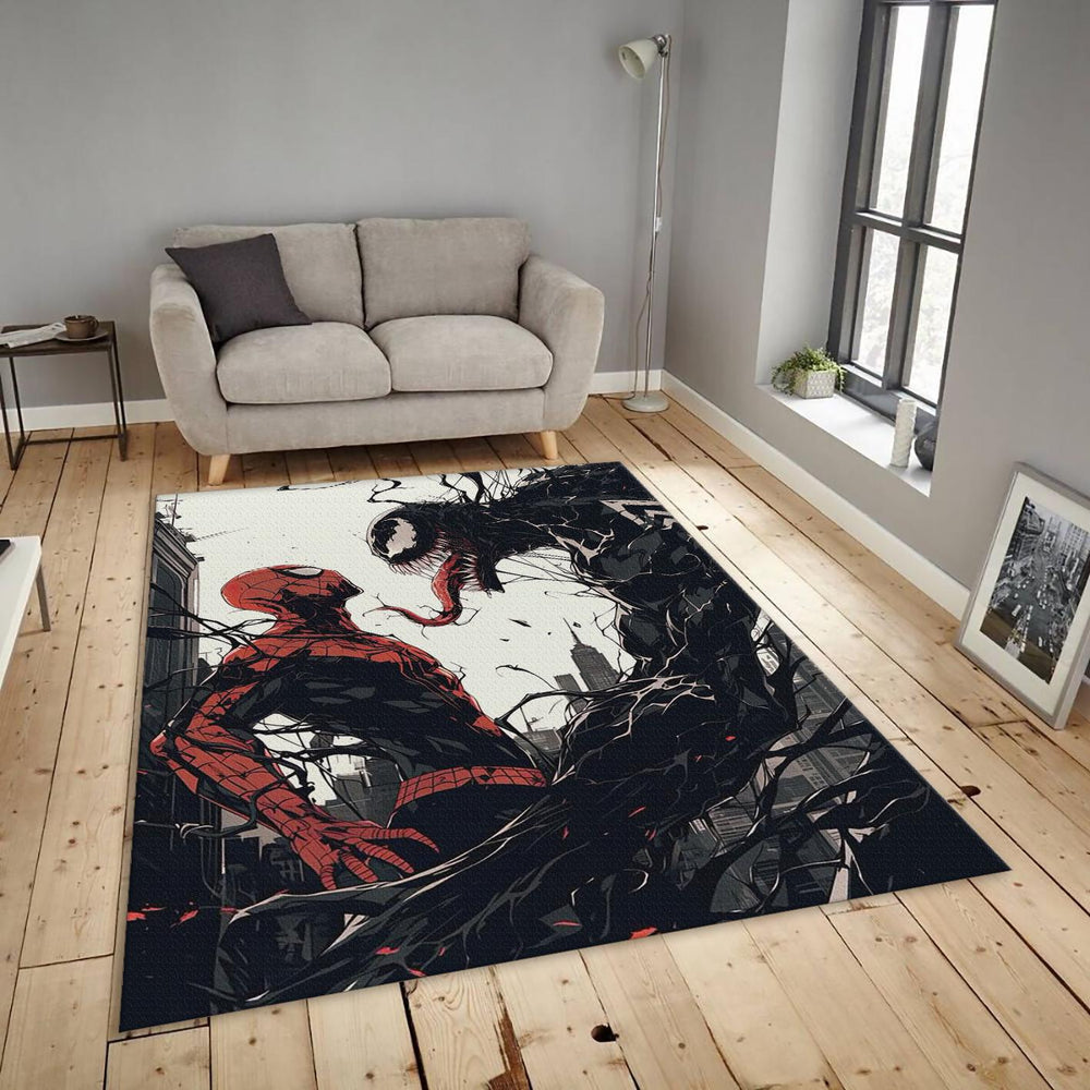 Spider-Man vs Venom Rug, Marvel Comics Art