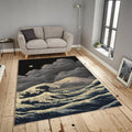 Great Wave Rug, Japanese Ukiyo-e Style