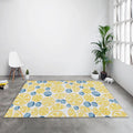 Watercolor Lemon Rug, Blueberry Fruit Art