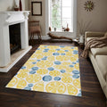 Watercolor Lemon Rug, Blueberry Fruit Art