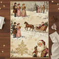 Victorian Christmas Rug, Santa Claus Carpet