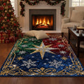 Glam Christmas Rug, Glitter Snowflake Carpet