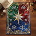 Glam Christmas Rug, Glitter Snowflake Carpet