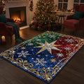 Glam Christmas Rug, Glitter Snowflake Carpet