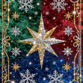 Glam Christmas Rug, Glitter Snowflake Carpet