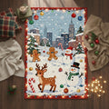 Cute Christmas Rug, Kawaii Holiday Area Rug