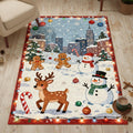 Cute Christmas Rug, Kawaii Holiday Area Rug