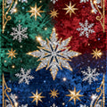 Glam Christmas Rug, Glitter Snowflake Carpet