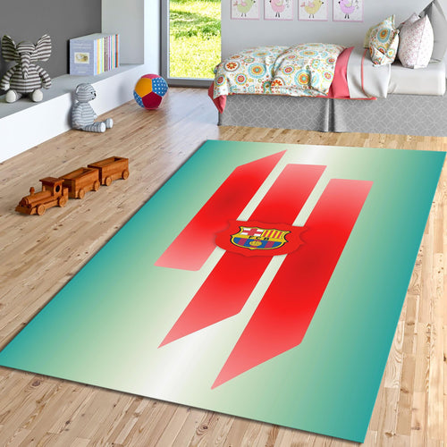 FC Barcelona Rug Football Design Barça Carpet for Fans & Kids