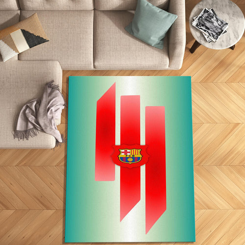 FC Barcelona Rug Football Design Barça Carpet for Fans & Kids