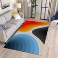 Abstract Art Rug, Multicolored Rug, Geometric Shaped Rug, Home