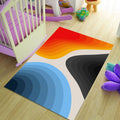 Abstract Art Rug, Multicolored Rug, Geometric Shaped Rug, Home