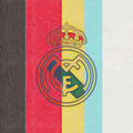 Artistic Real Madrid Stripe Rug Painterly Texture Soccer Fan Mat