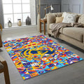 Real Madrid Pop Art Mosaic Rug Maximalist Geometric Colorful