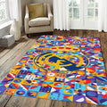 Real Madrid Pop Art Mosaic Rug Maximalist Geometric Colorful