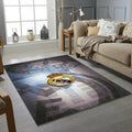 Real Madrid Crest Layered Rug Royal Crown Sleek Soccer Fan Mat