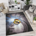 Real Madrid Crest Layered Rug Royal Crown Sleek Soccer Fan Mat