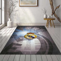 Real Madrid Crest Layered Rug Royal Crown Sleek Soccer Fan Mat