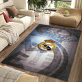 Real Madrid Crest Layered Rug Royal Crown Sleek Soccer Fan Mat
