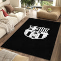FC Barcelona Minimalist Black White Crest Rug