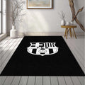 FC Barcelona Minimalist Black White Crest Rug
