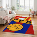 FC Barcelona Abstract Crest Elements Rug