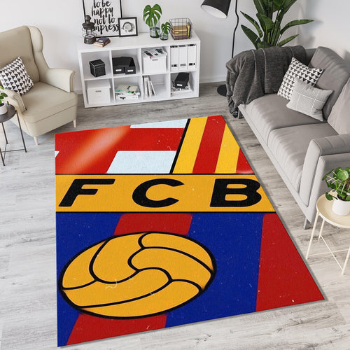 FC Barcelona Abstract Crest Elements Rug