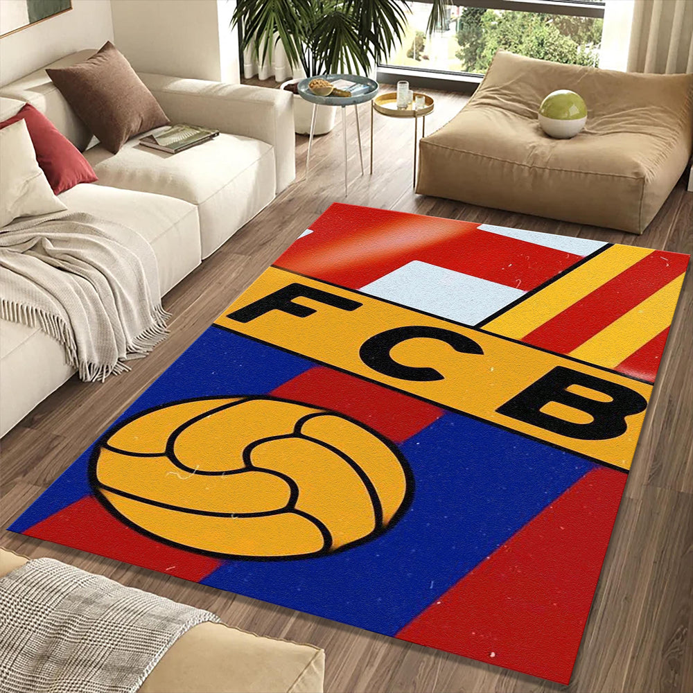 FC Barcelona Abstract Crest Elements Rug