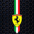 Ferrari Italian Flag Tricolore Rug Honeycomb Mesh Prancing Horse