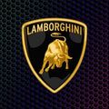 Lamborghini Neon Honeycomb Rug Futuristic Multicolor Gaming Bull